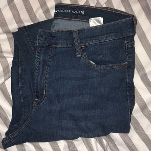 Old navy blue jeans